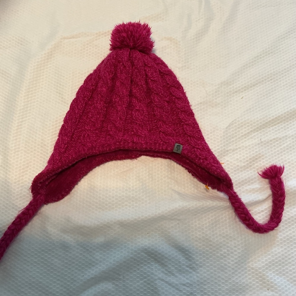 The North Face Fuchsia Knit Pom-Pom Hat for Kids